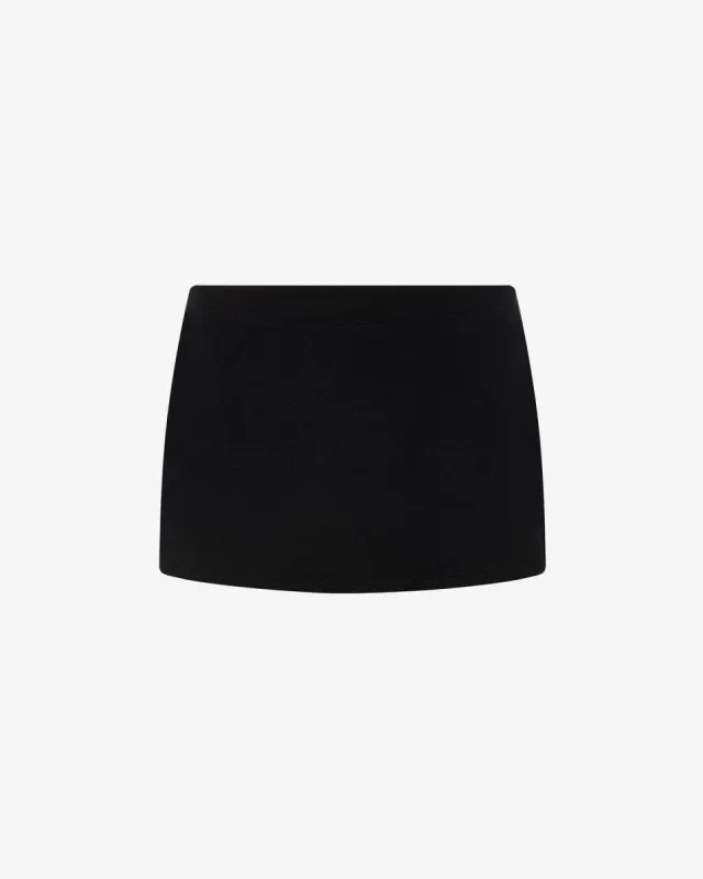 Terry Mini Skirt | Black sold by Crop Shop Boutique