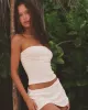 Terry Mini Skirt | Coconut sold by Crop Shop Boutique