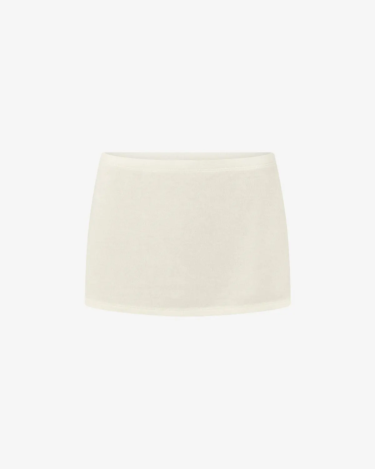 Terry Mini Skirt | Coconut sold by Crop Shop Boutique