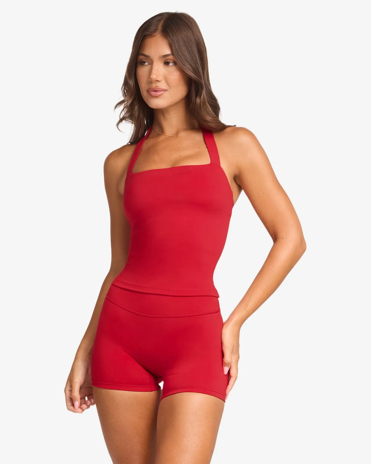 Serenity Halle Halter Tank | Chilli sold by Crop Shop Boutique product image thumbnail 3