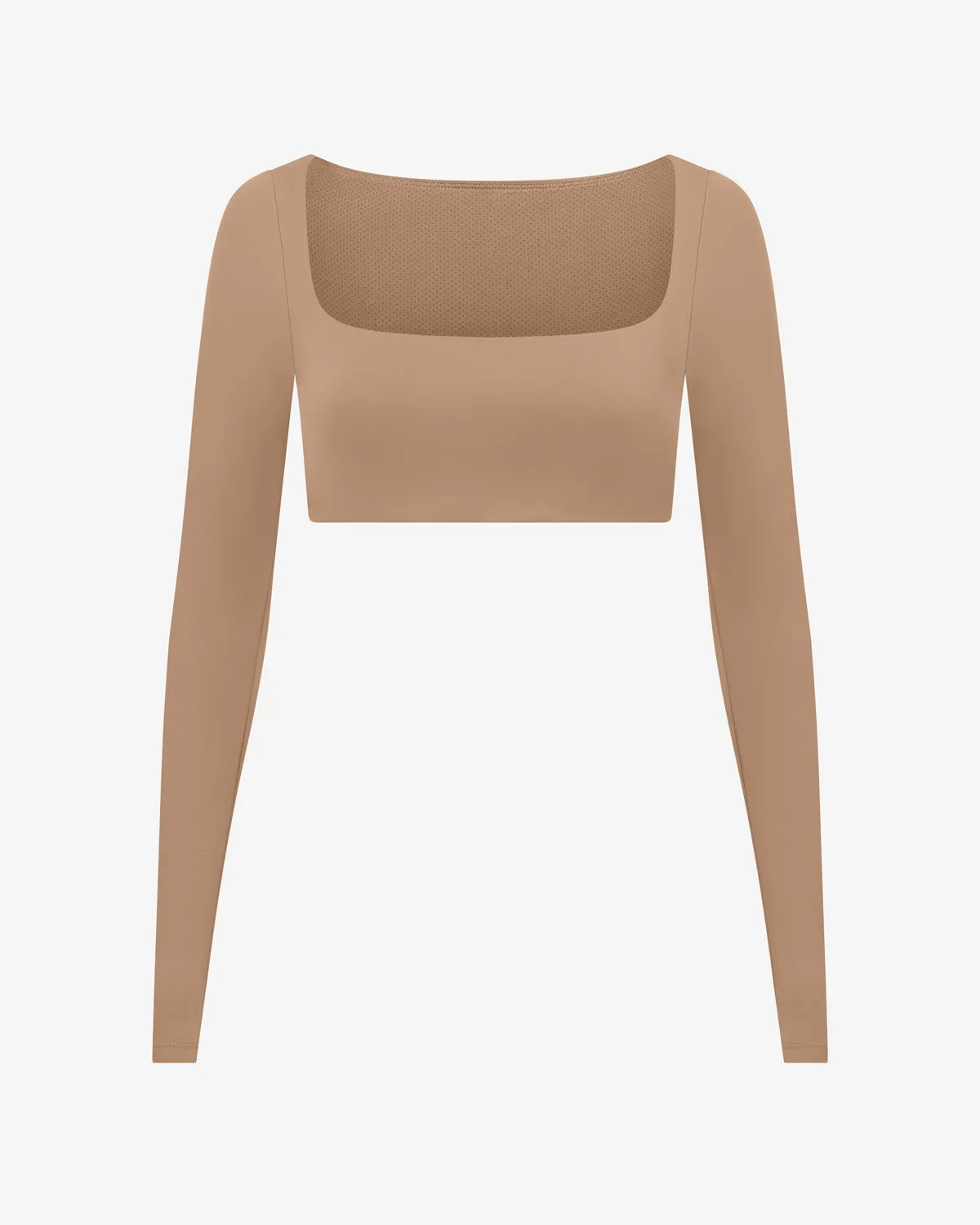 Freedom Scoop Long Sleeve Crop | Toffee sold by Crop Shop Boutique product image thumbnail 4