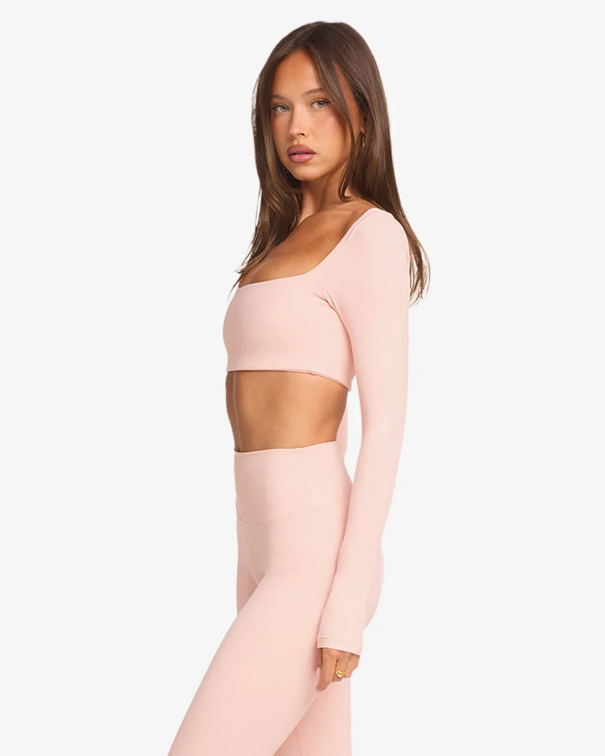 Freedom Scoop Long Sleeve Crop | Blush sold by Crop Shop Boutique product image thumbnail 2