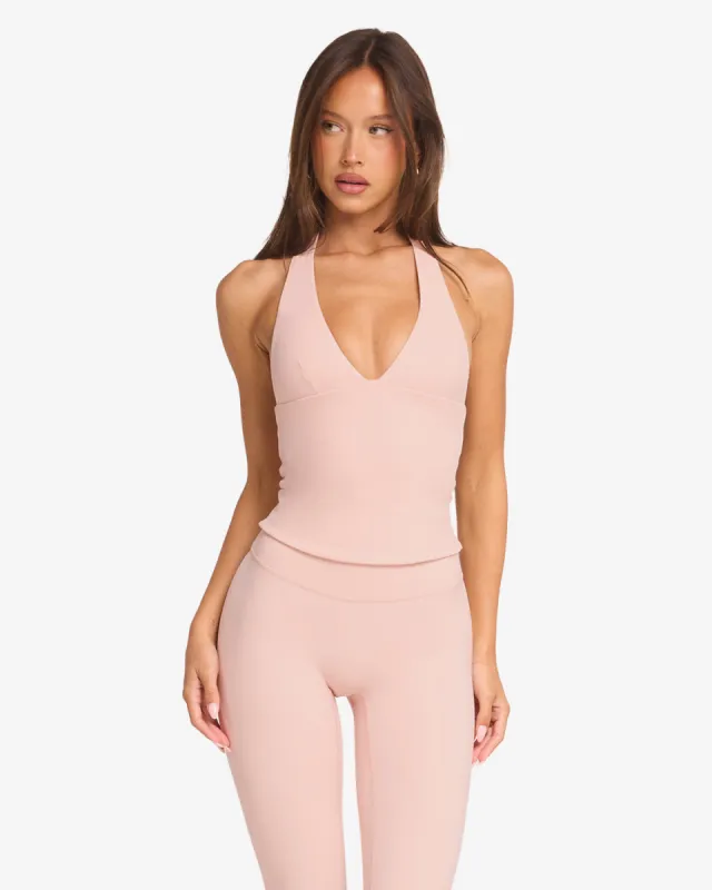 Freedom Halter Tank | Blush sold by Crop Shop Boutique