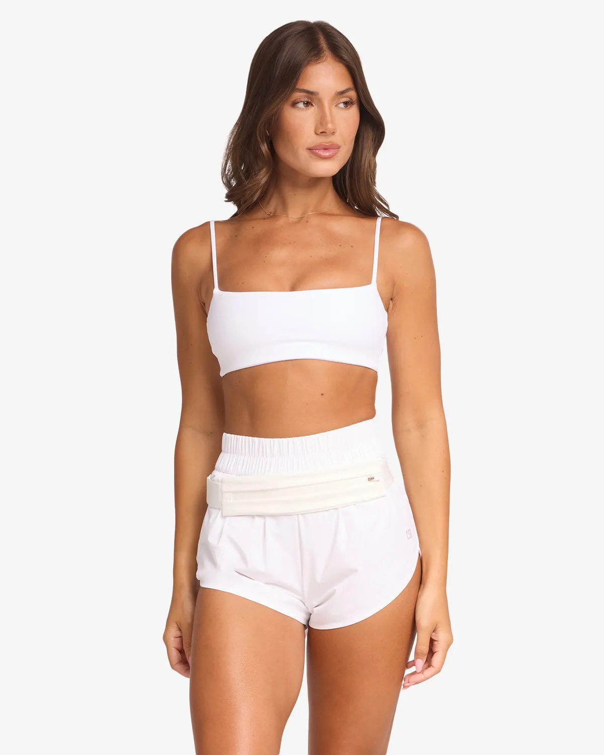 Slim Run Belt Bag | White sold by Crop Shop Boutique product image thumbnail 5