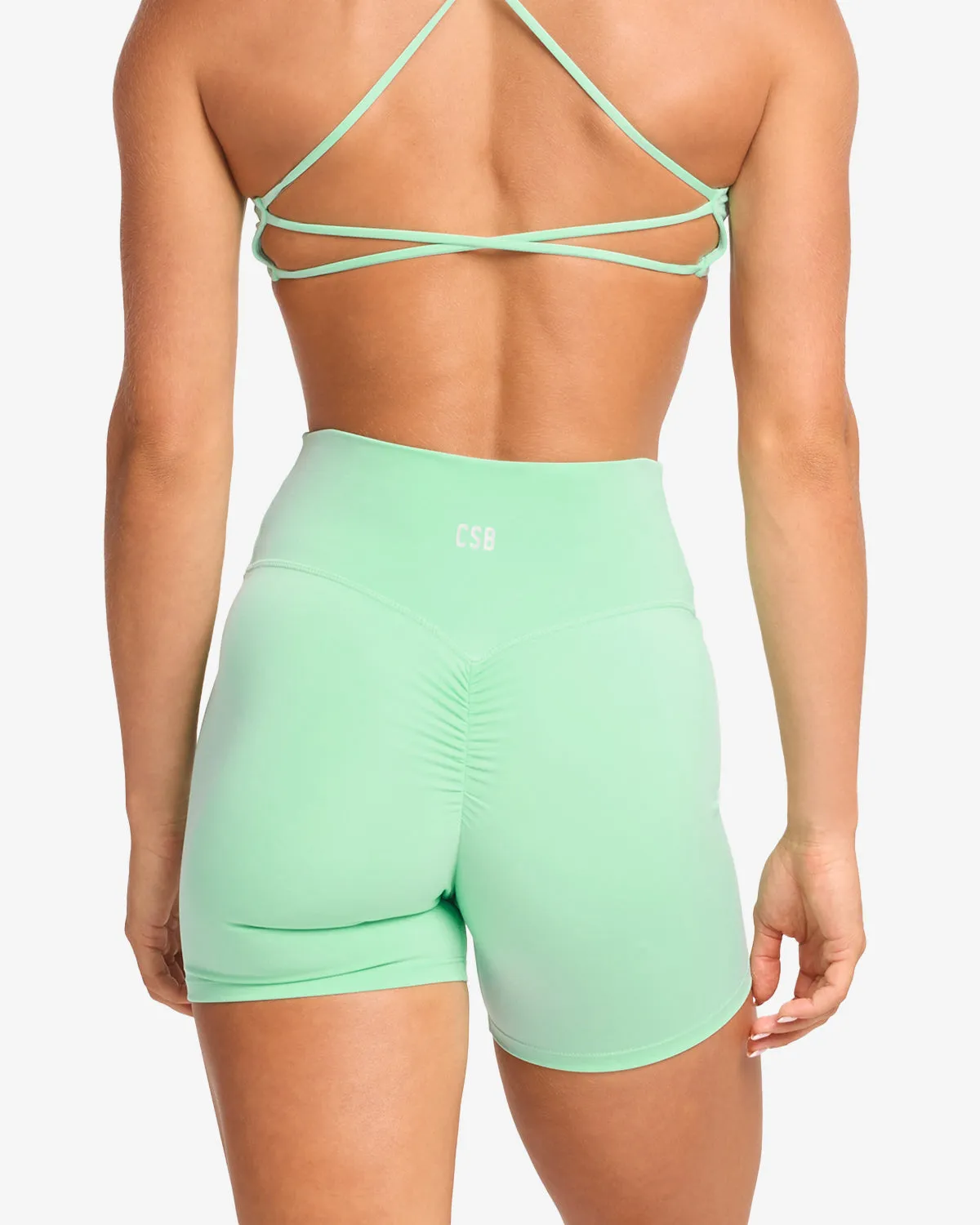 Serenity Scrunch Shorts 5" | Mint sold by Crop Shop Boutique product image thumbnail 2