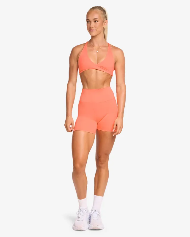 Serenity Scrunch Shorts 5" | Guava sold by Crop Shop Boutique