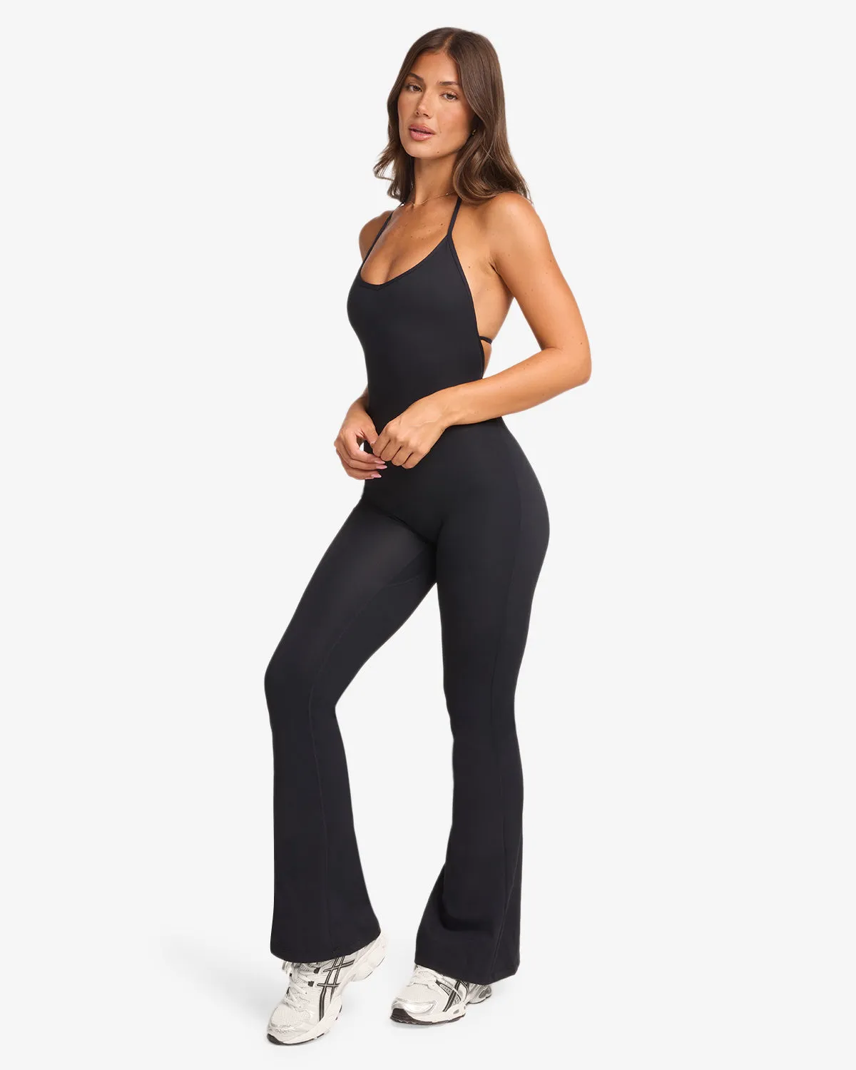 Form Flare Jumpsuit | Black sold by Crop Shop Boutique product image thumbnail 3