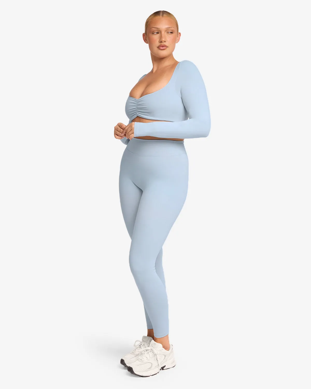 Form Invisible Scrunch Leggings | Dusty Blue sold by Crop Shop Boutique product image thumbnail 3