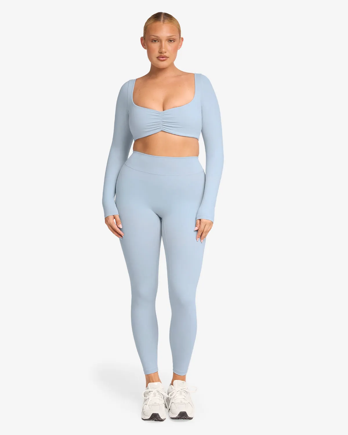 Form Invisible Scrunch Leggings | Dusty Blue sold by Crop Shop Boutique