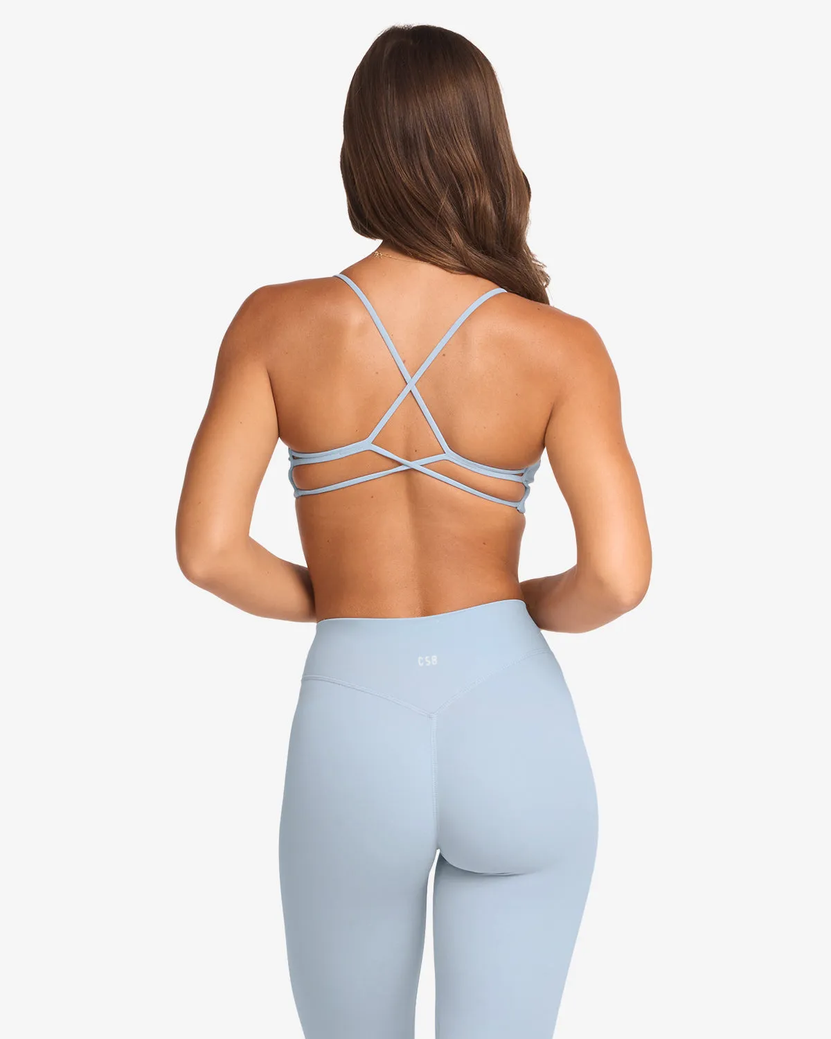 Form Hailey Crop | Dusty Blue sold by Crop Shop Boutique