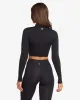 Serenity Cropped Zip Jacket | Black sold by Crop Shop Boutique