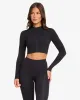 Serenity Cropped Zip Jacket | Black sold by Crop Shop Boutique