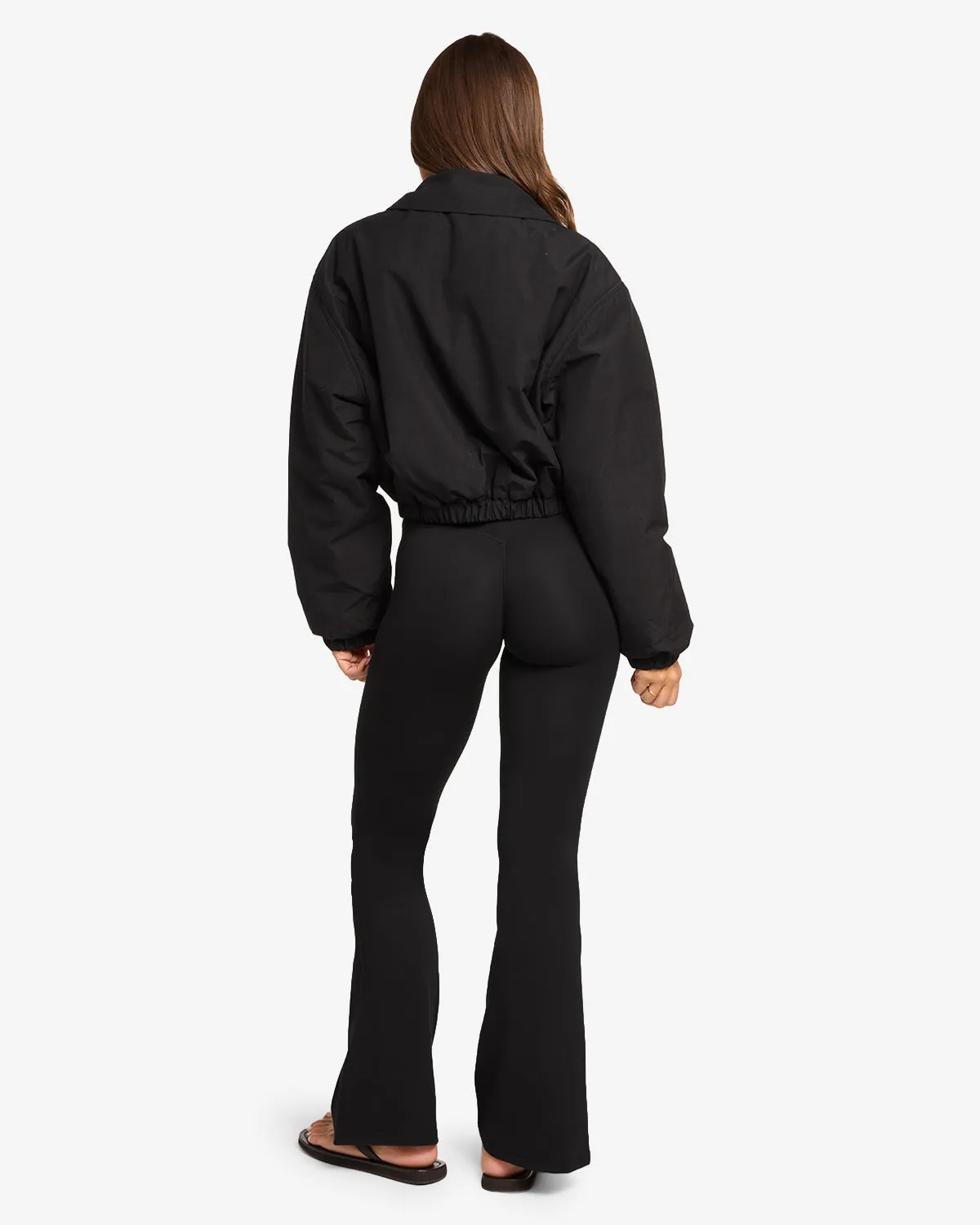 Cropped Oversized Bomber Jacket | Black sold by Crop Shop Boutique product image thumbnail 5