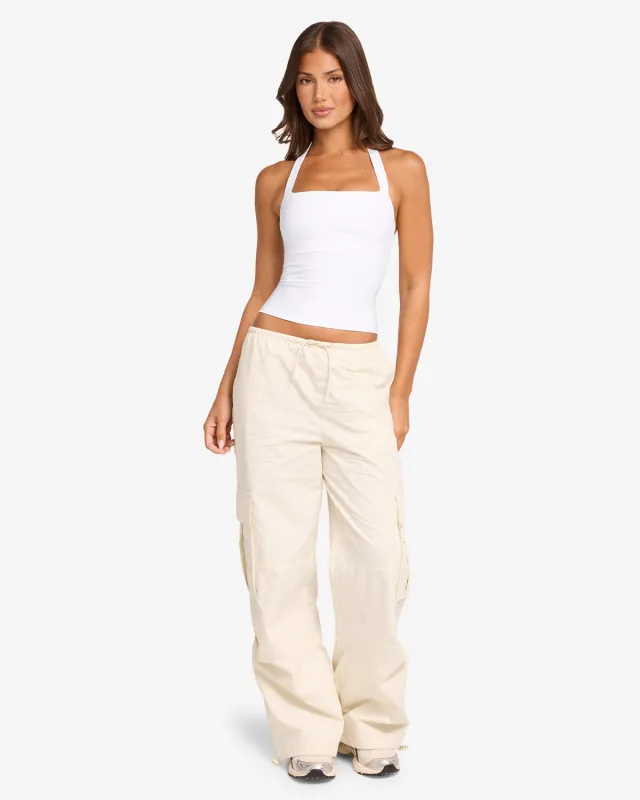 Cargo Pants | Vanilla sold by Crop Shop Boutique