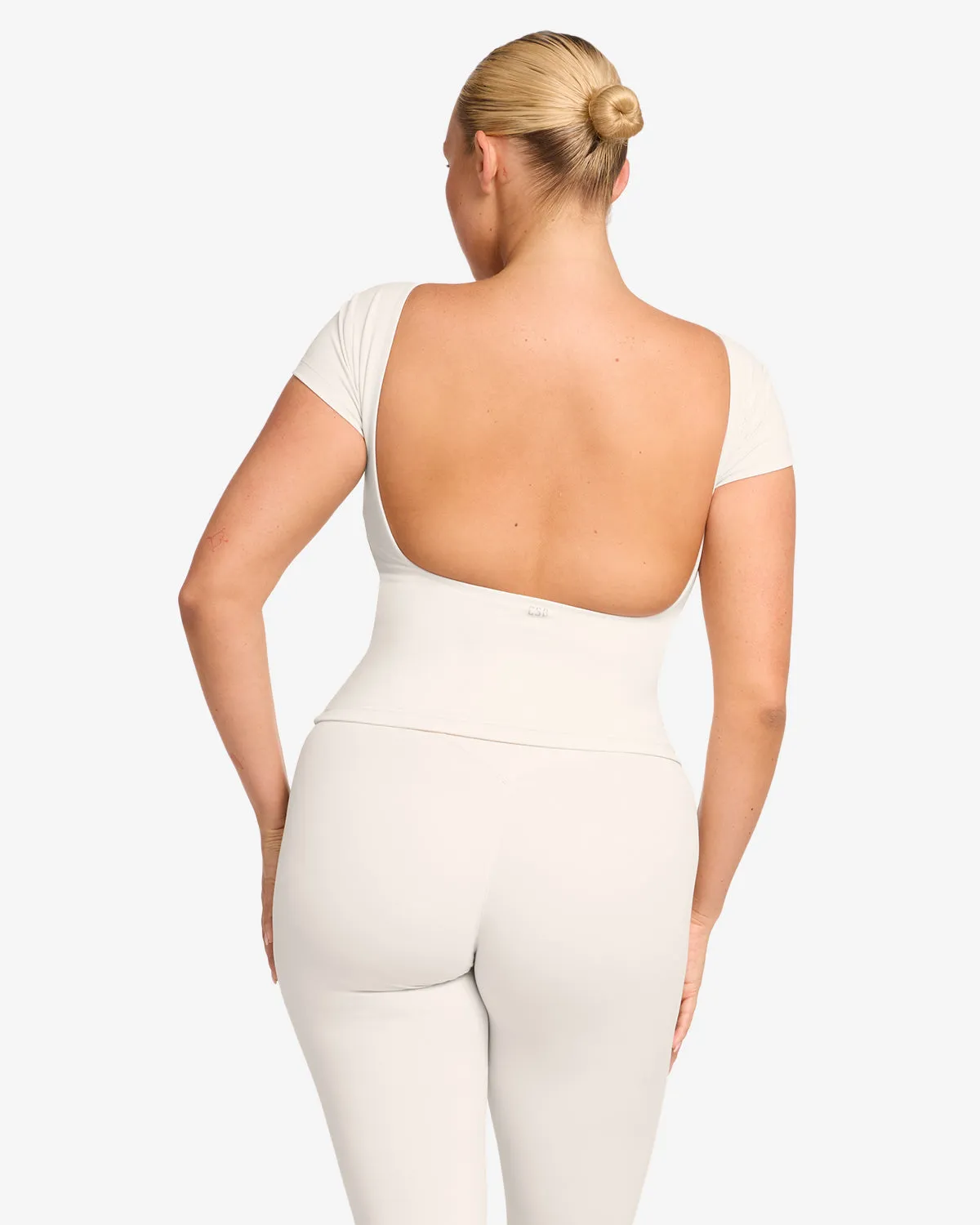 Form Open Back Tee | Vanilla sold by Crop Shop Boutique product image thumbnail 2
