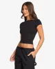 Form Open Back Tee | Black sold by Crop Shop Boutique