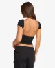 Form Open Back Tee | Black sold by Crop Shop Boutique