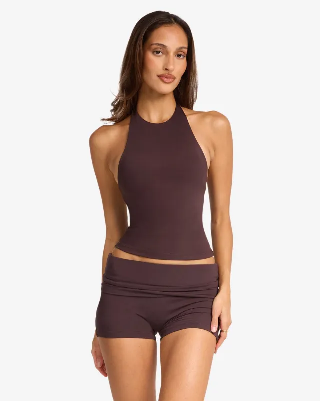 Serenity Demi Tank | Espresso sold by Crop Shop Boutique
