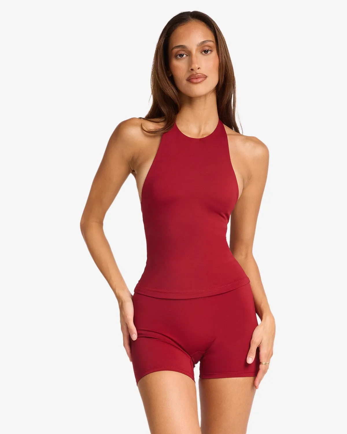 Serenity Demi Tank | Cherry sold by Crop Shop Boutique