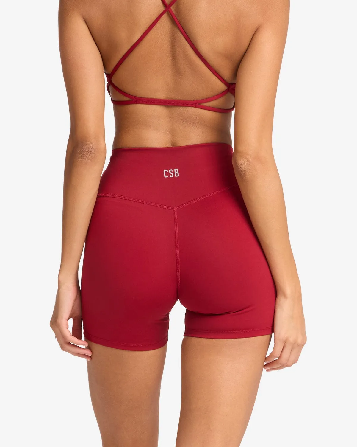 Serenity Shorts 5" | Cherry sold by Crop Shop Boutique product image thumbnail 2