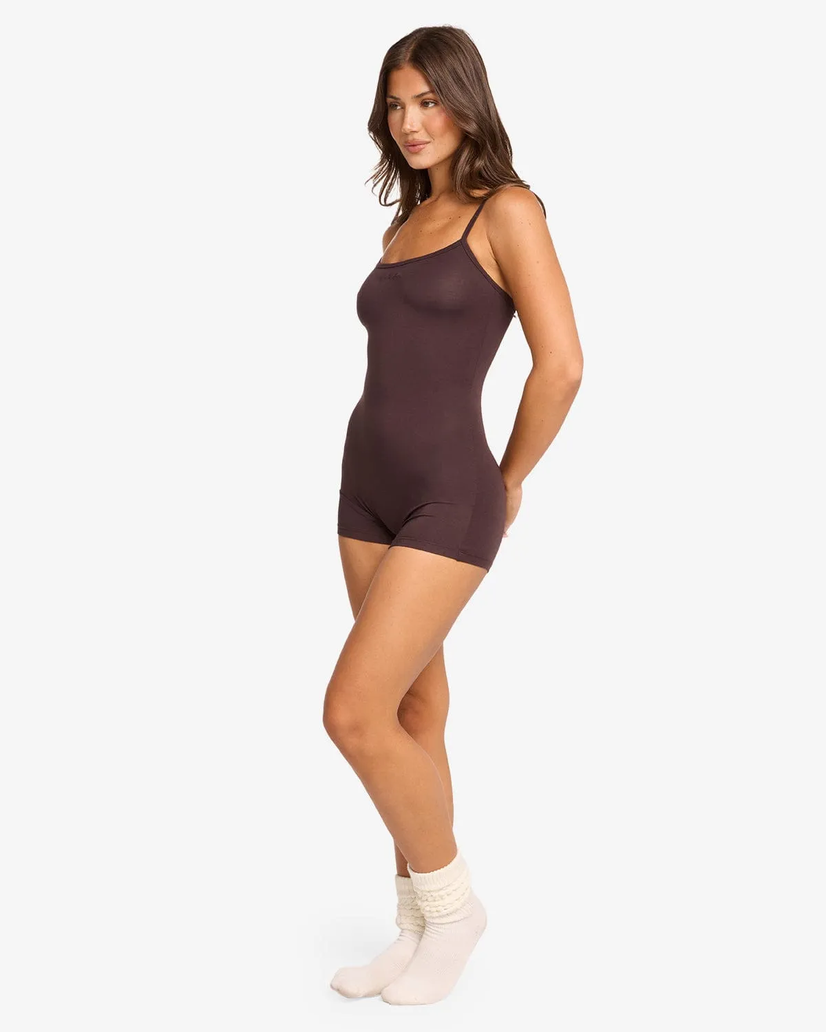 Sleep Romper | Espresso sold by Crop Shop Boutique product image thumbnail 2