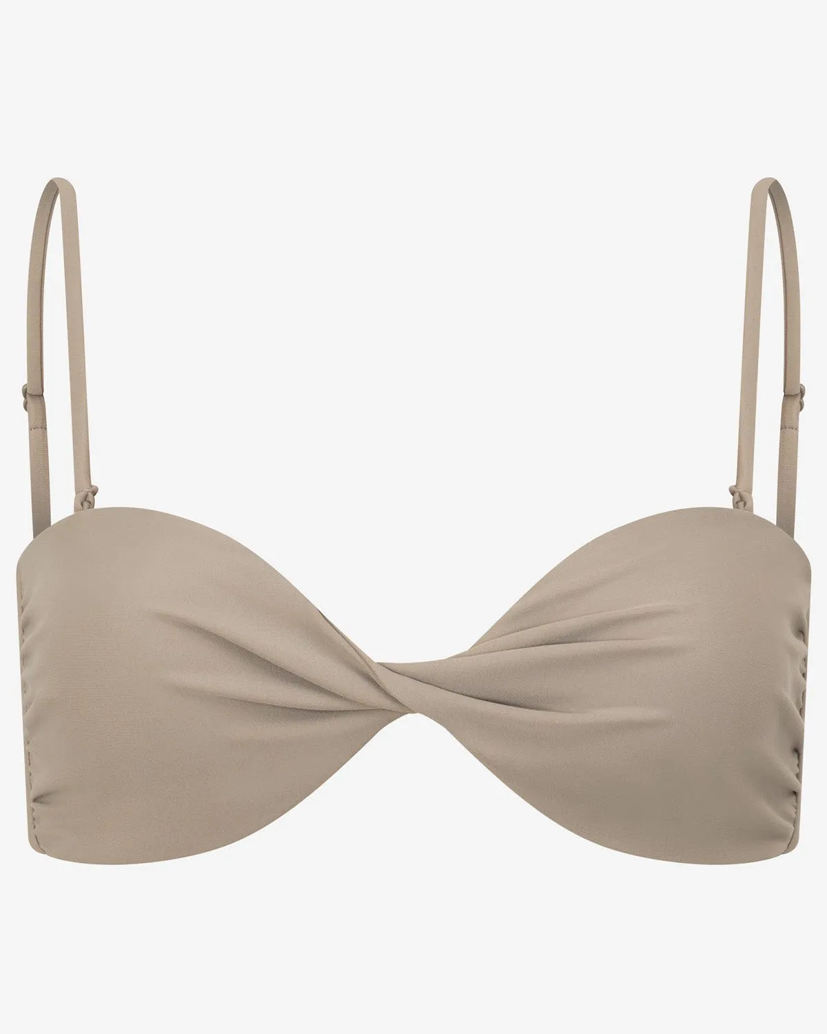 Swim Twist Bandeau | Almond sold by Crop Shop Boutique product image thumbnail 2