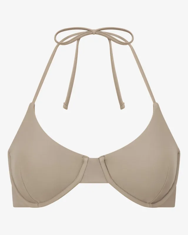 Swim Underwire Bikini Top | Almond sold by Crop Shop Boutique