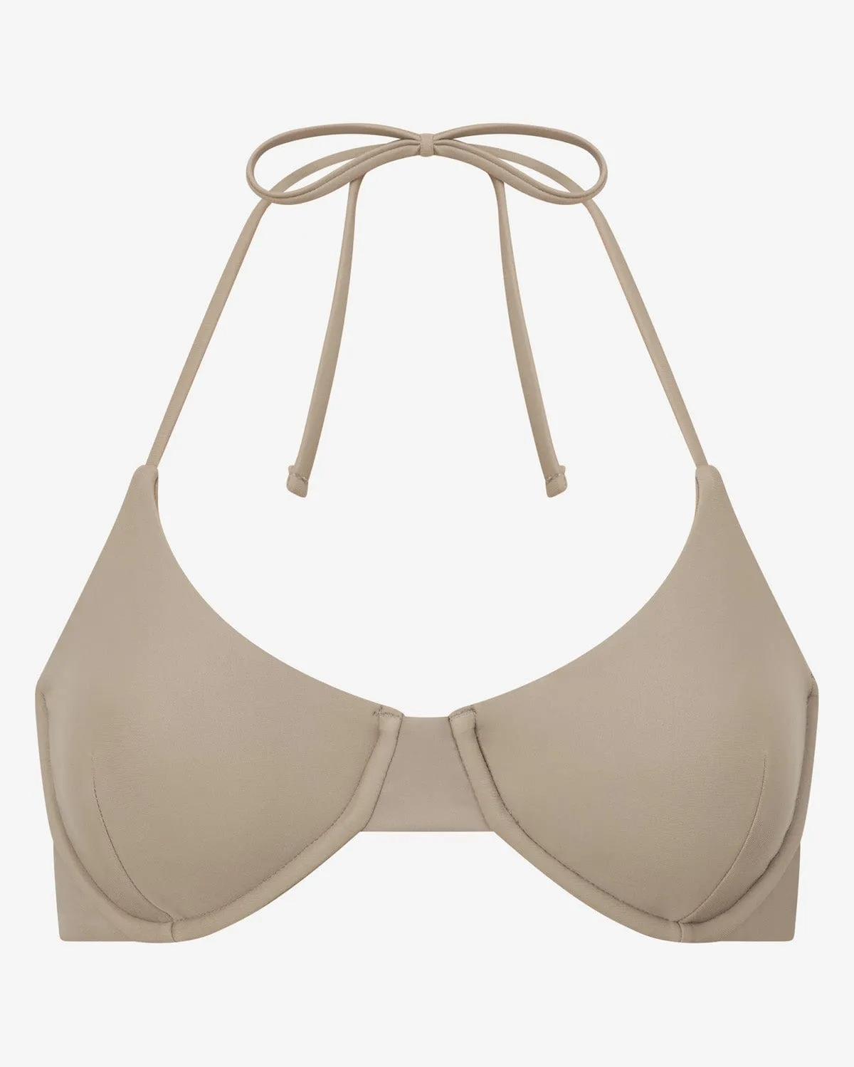 Swim Underwire Bikini Top | Almond sold by Crop Shop Boutique