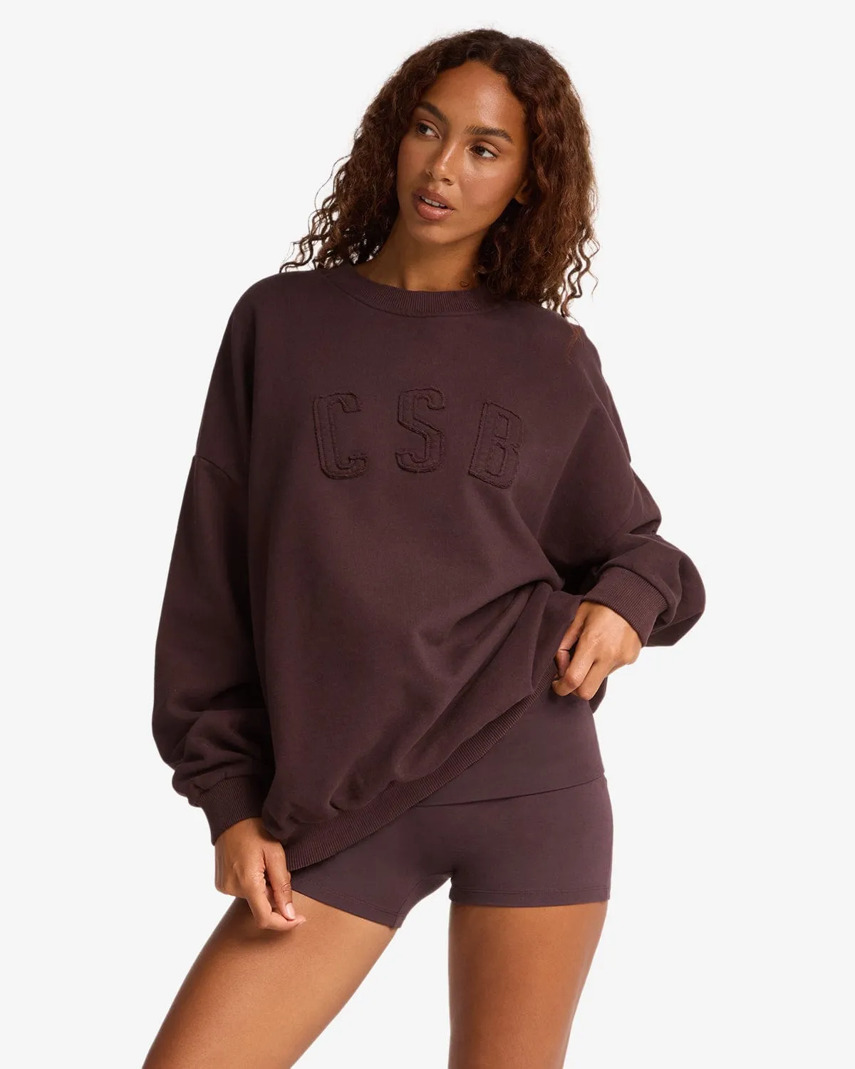 CSB Crewneck Sweatshirt | Espresso sold by Crop Shop Boutique