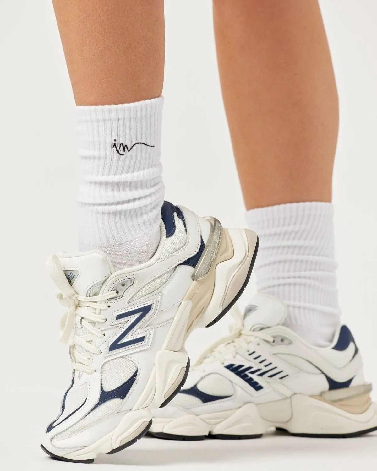 Slouchy Crew Socks | White sold by Crop Shop Boutique product image thumbnail 2