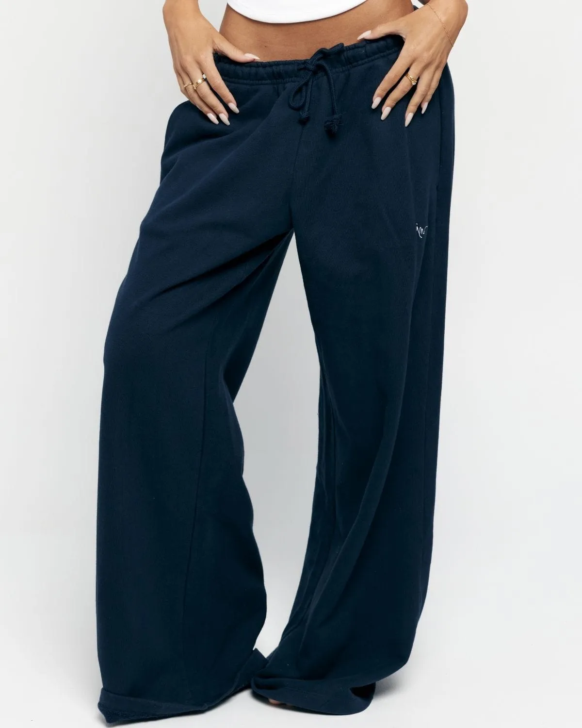 Wide Leg Sweatpants | Deep Navy sold by Crop Shop Boutique product image thumbnail 2