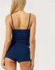 Sleep Boy Leg Shorts | Navy sold by Crop Shop Boutique