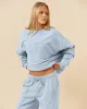 CSB Wide Leg Sweatpant | Dusty Blue sold by Crop Shop Boutique