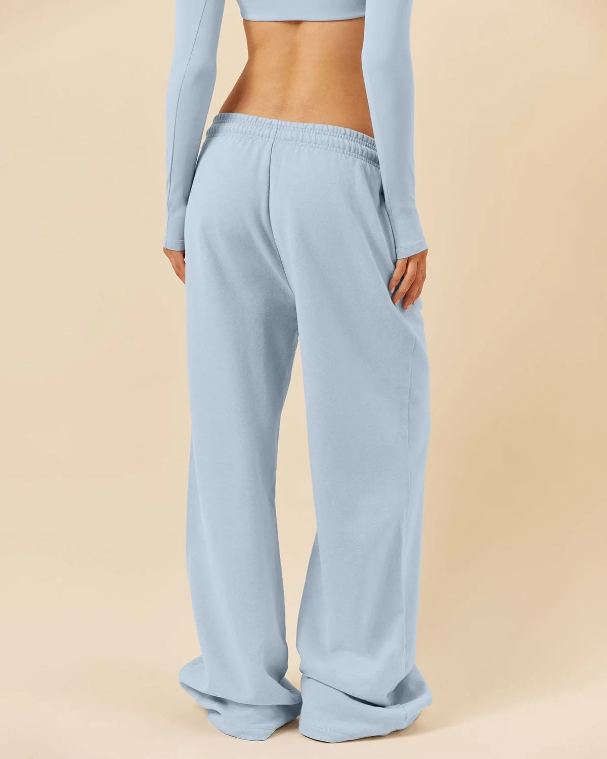 CSB Wide Leg Sweatpant | Dusty Blue sold by Crop Shop Boutique product image thumbnail 2