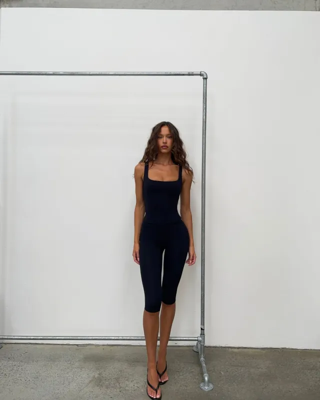 Form Scoop Tank | Black sold by Crop Shop Boutique