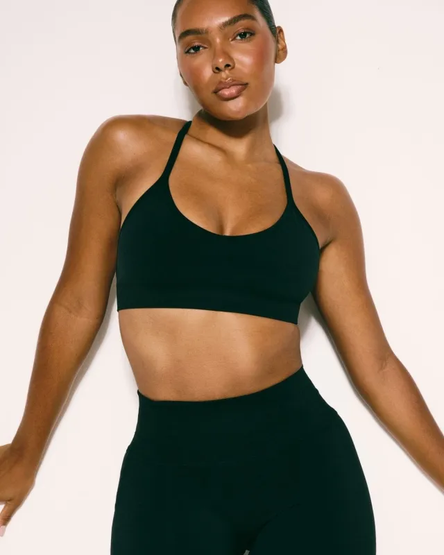 Seamless Piper Crop | Black sold by Crop Shop Boutique