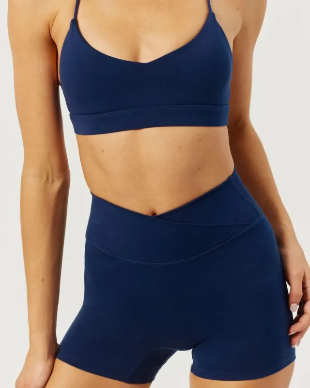 Serenity Crossover Shorts 4" | Navy sold by Crop Shop Boutique