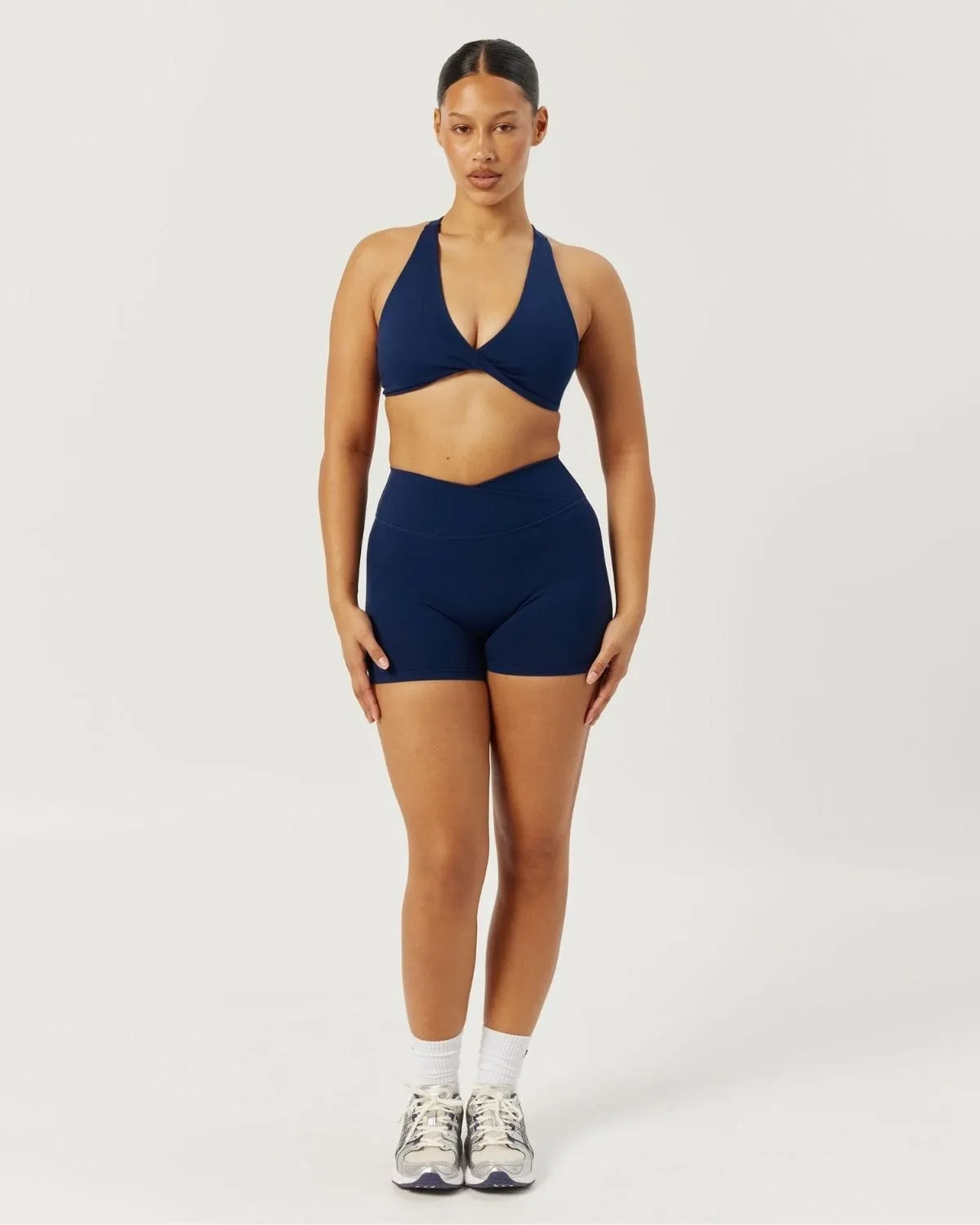 Serenity Crossover Shorts 4" | Navy sold by Crop Shop Boutique product image thumbnail 5