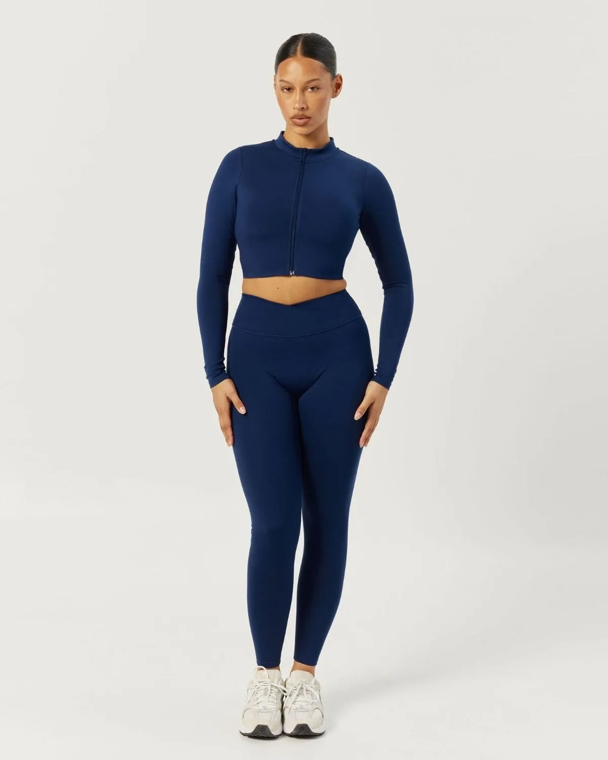 Serenity Sculpt Zip Jacket | Navy sold by Crop Shop Boutique product image thumbnail 5