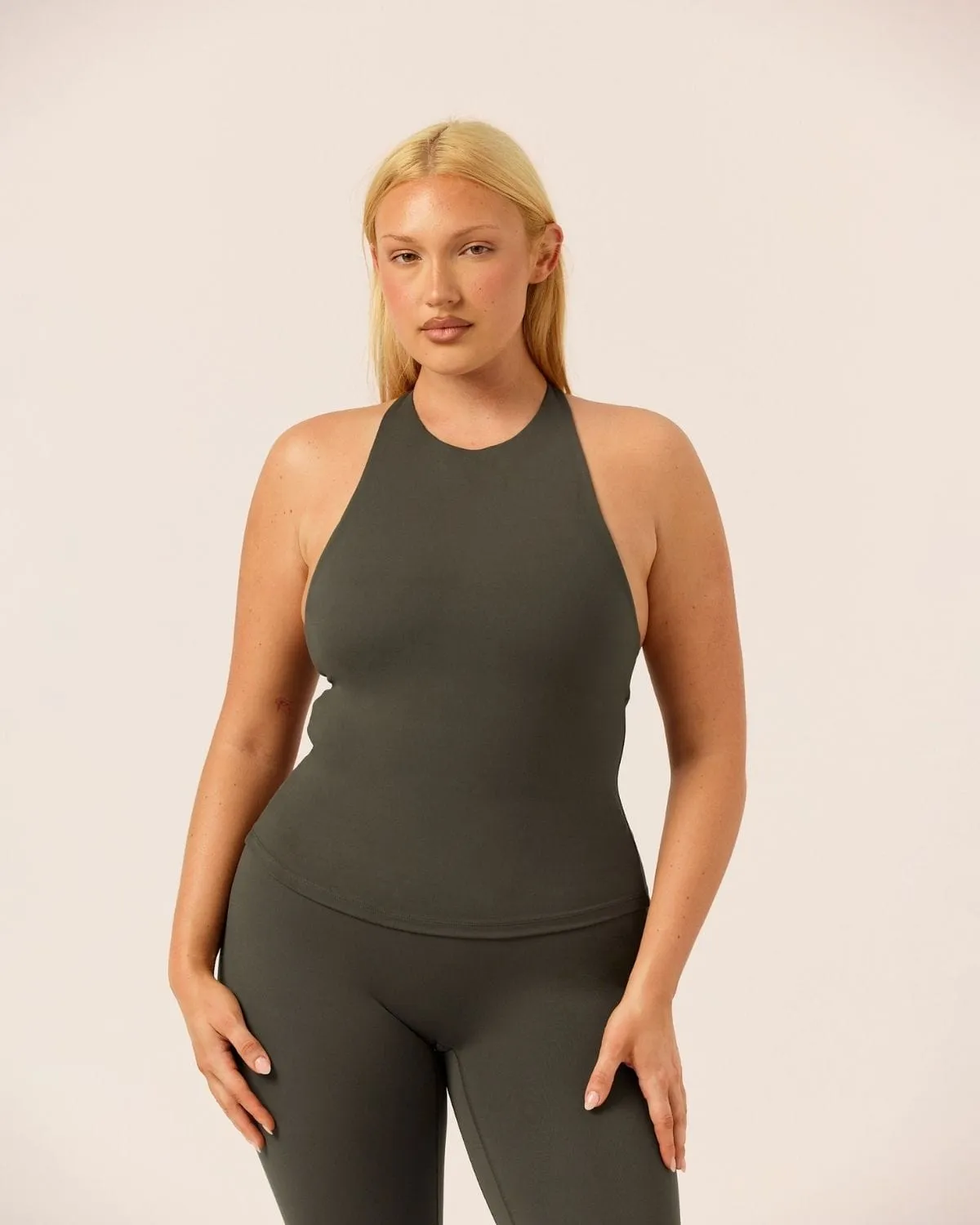Serenity Demi Tank | Deep Olive sold by Crop Shop Boutique product image thumbnail 4
