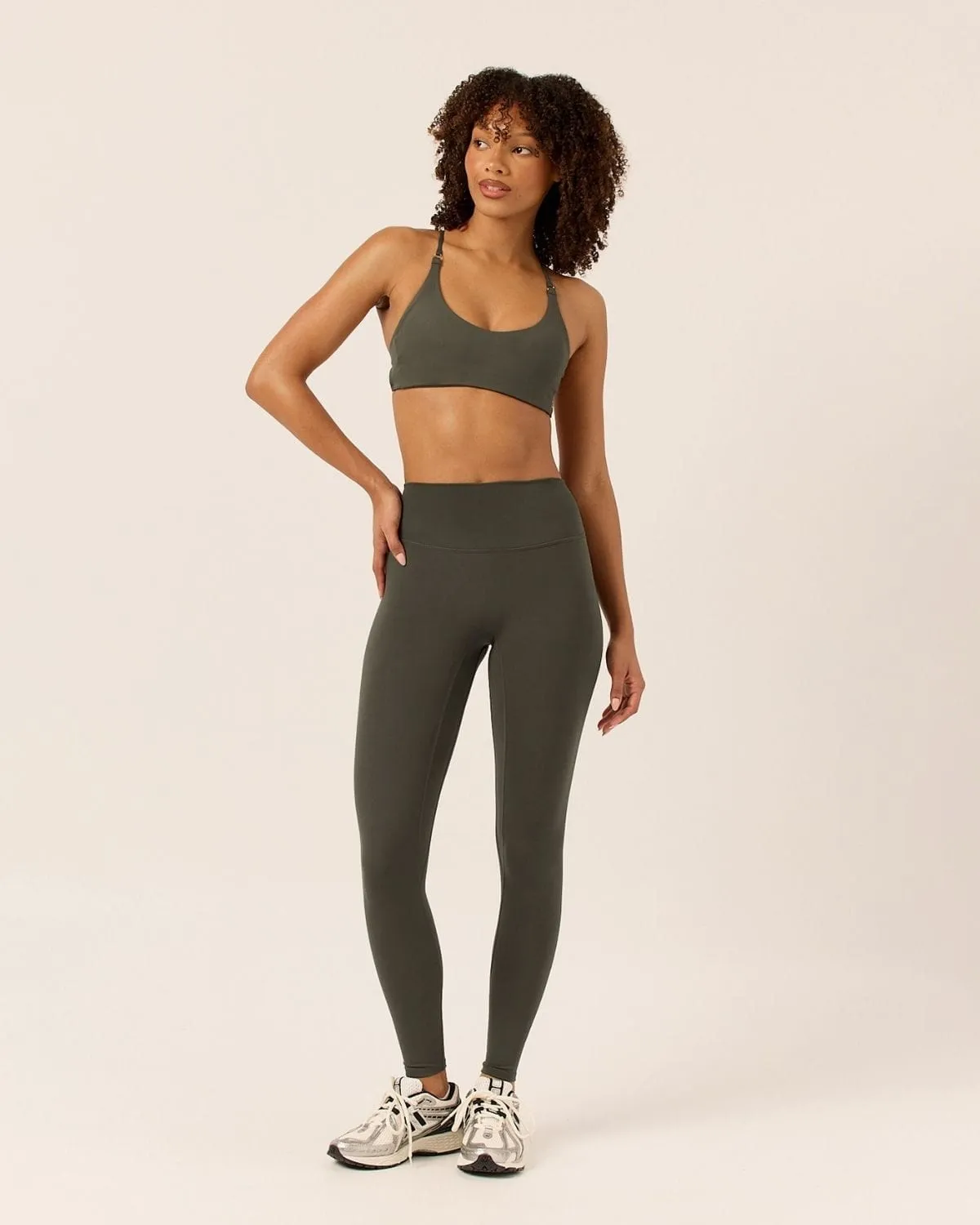 Serenity Invisible Scrunch Leggings | Deep Olive sold by Crop Shop Boutique product image thumbnail 4