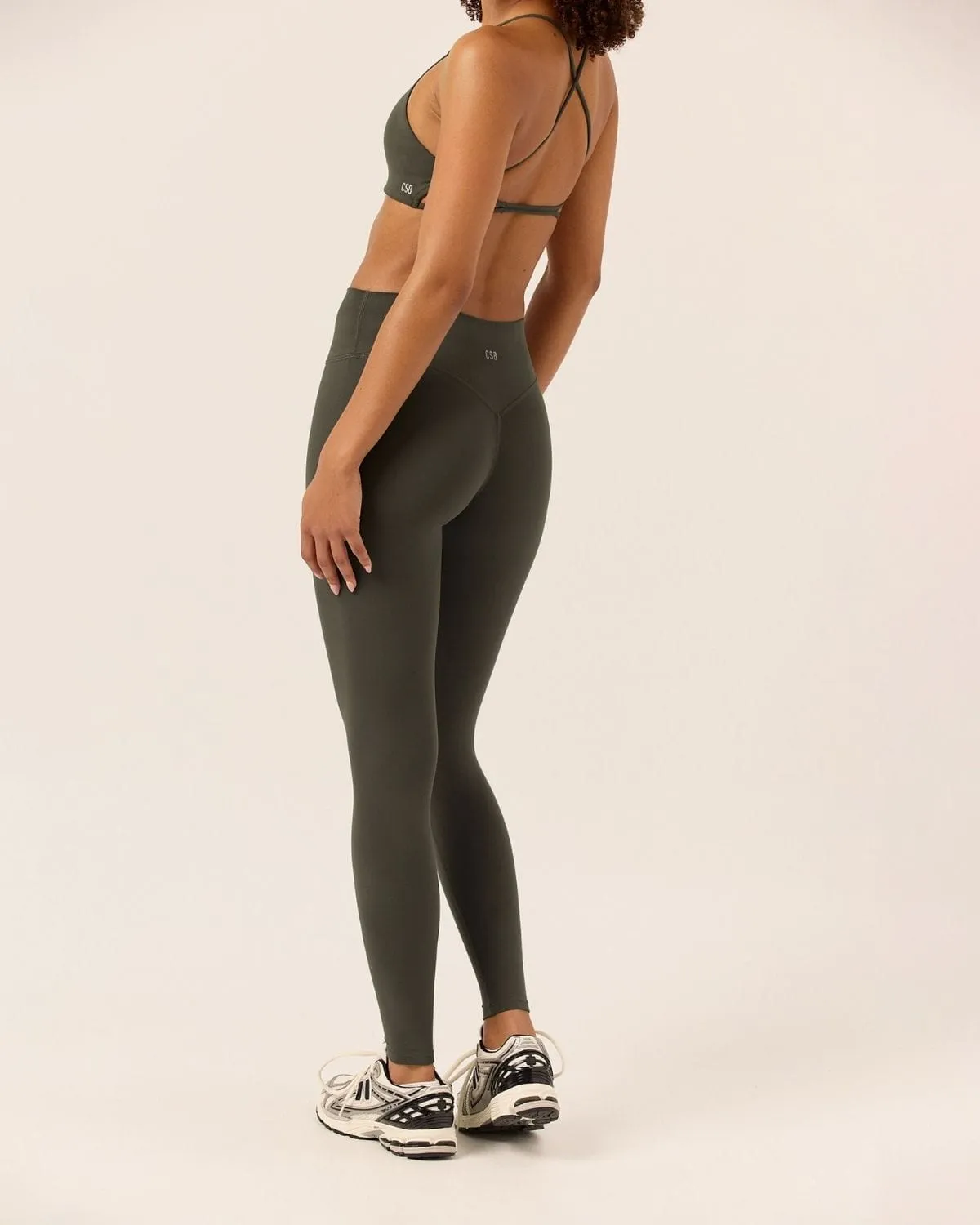 Serenity Invisible Scrunch Leggings | Deep Olive sold by Crop Shop Boutique product image thumbnail 5