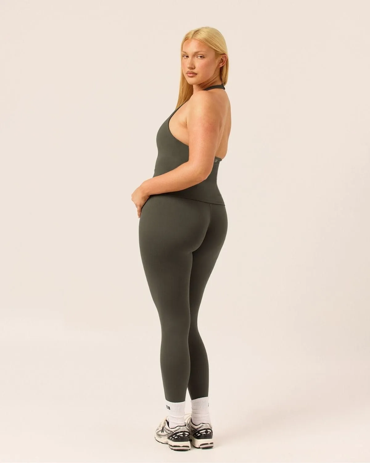 Serenity Invisible Scrunch Leggings | Deep Olive sold by Crop Shop Boutique product image thumbnail 3