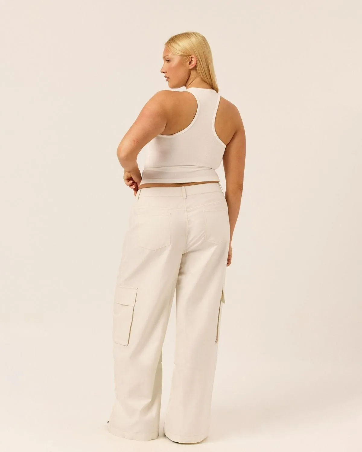 Wide Leg Cargo Pants | Vanilla sold by Crop Shop Boutique product image thumbnail 4