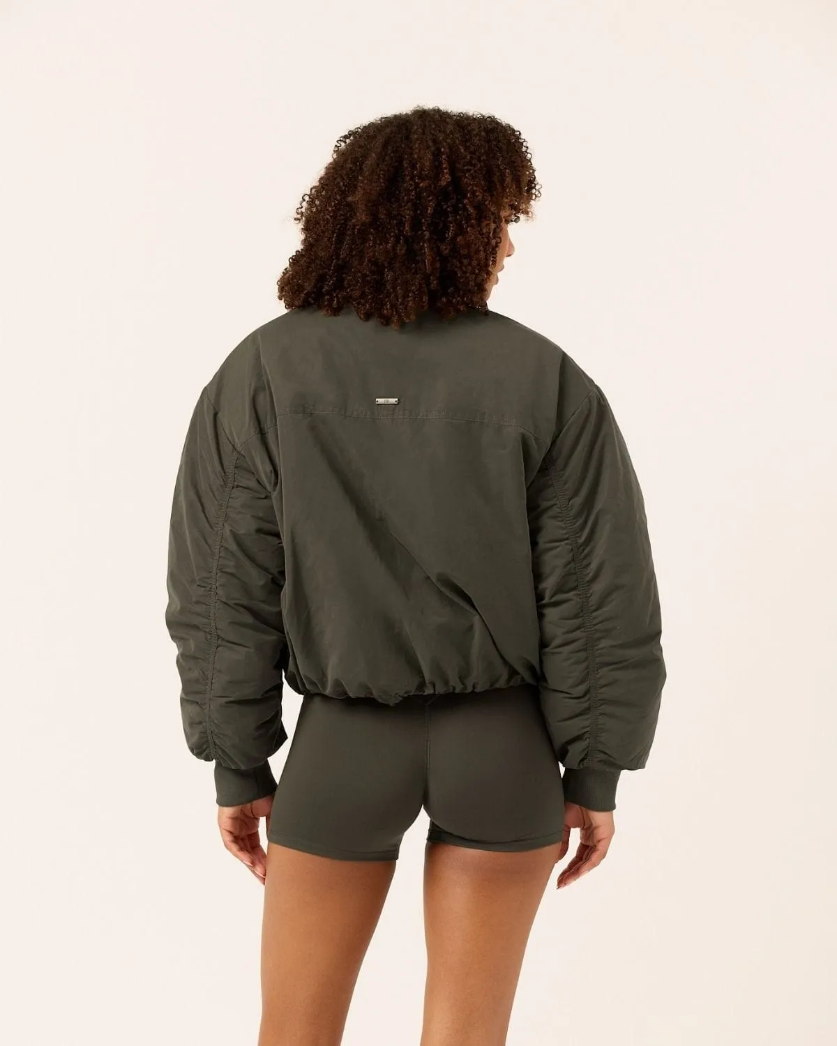 Bomber Jacket | Deep Olive sold by Crop Shop Boutique product image thumbnail 4