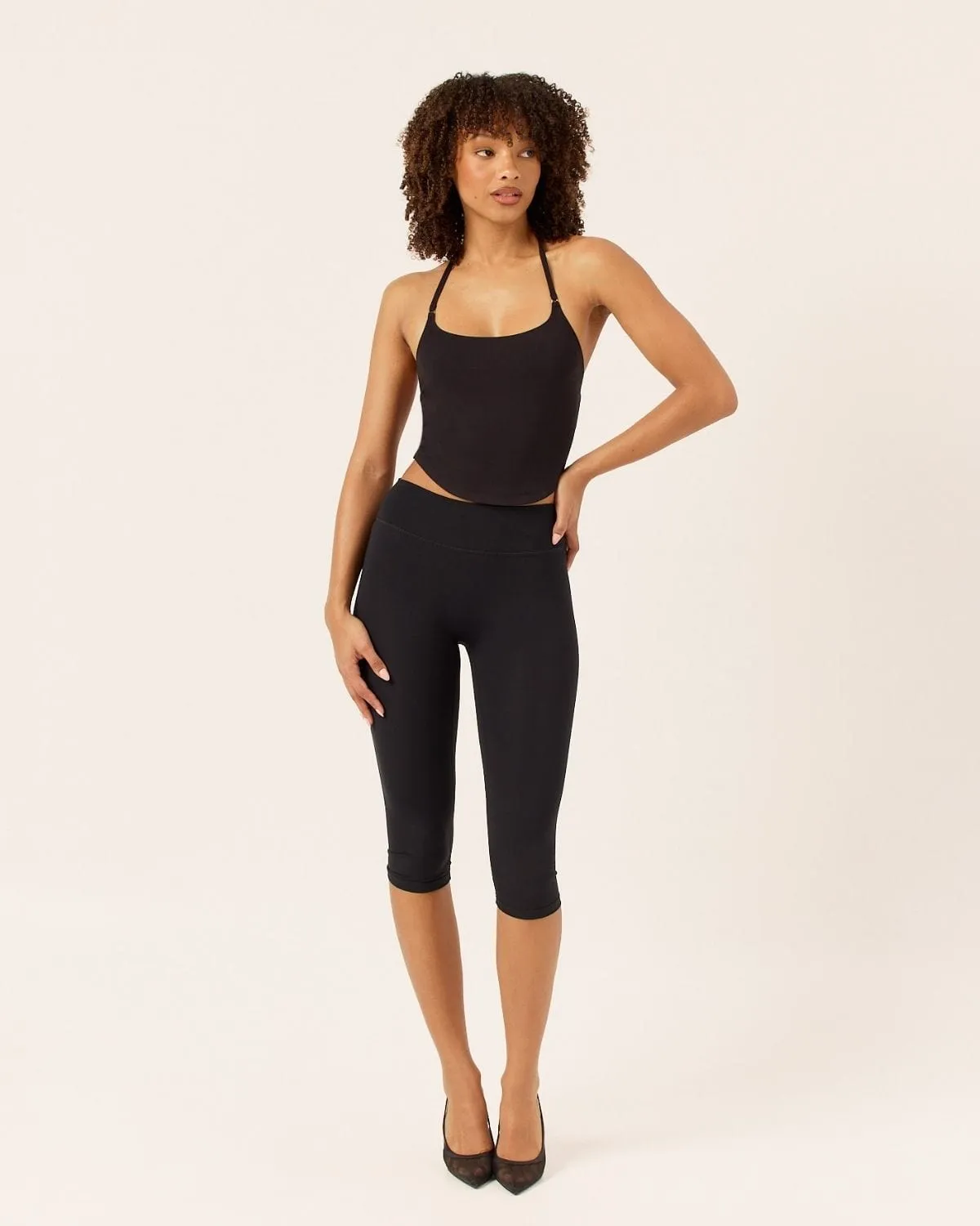 Open Back Halter Top | Black sold by Crop Shop Boutique product image thumbnail 3