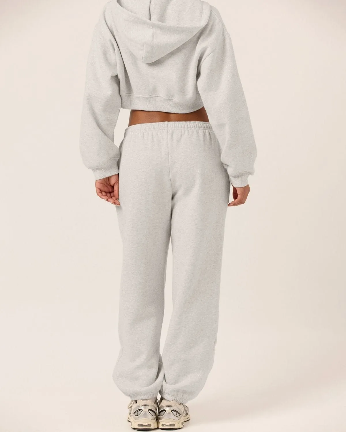 Fleece Oversized Cuff Sweatpants | Snow Marl sold by Crop Shop Boutique product image thumbnail 3