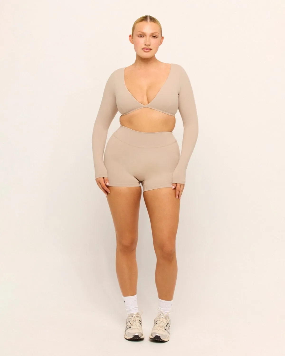 Form Contour Long Sleeve Crop | Fawn sold by Crop Shop Boutique product image thumbnail 4
