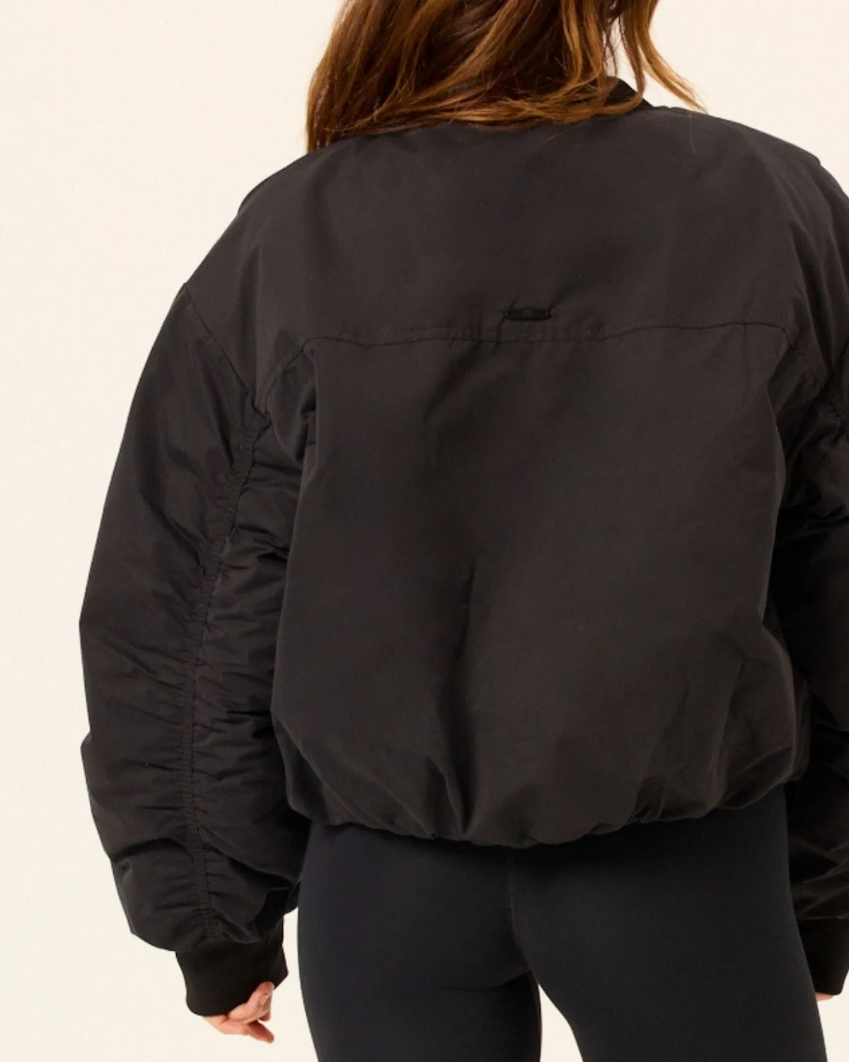 Bomber Jacket | Black sold by Crop Shop Boutique product image thumbnail 4
