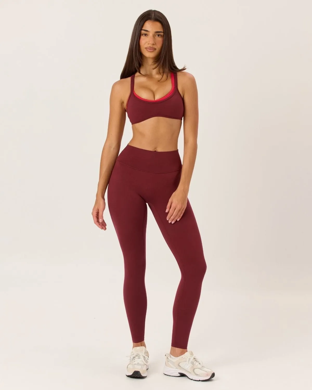 Serenity Invisible Scrunch Leggings | Burgundy sold by Crop Shop Boutique